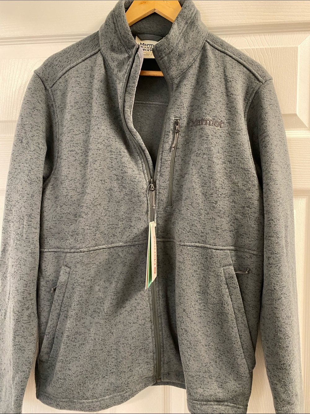 Marmot Men's Heather Gray Full-Zip Fleece Jacket